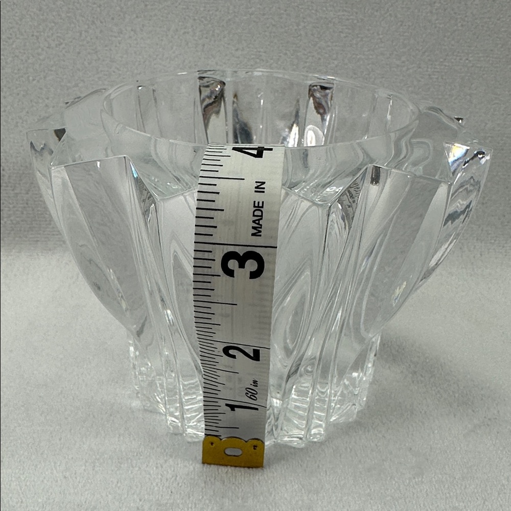 Mikasa Crystal Votive Glass Decorative Sigma Candle Holder - Picture 2 of 14